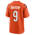 Vanessashop C.Bengals #9 Joe Burrow Player Orange Home Game Stitched Jerseys