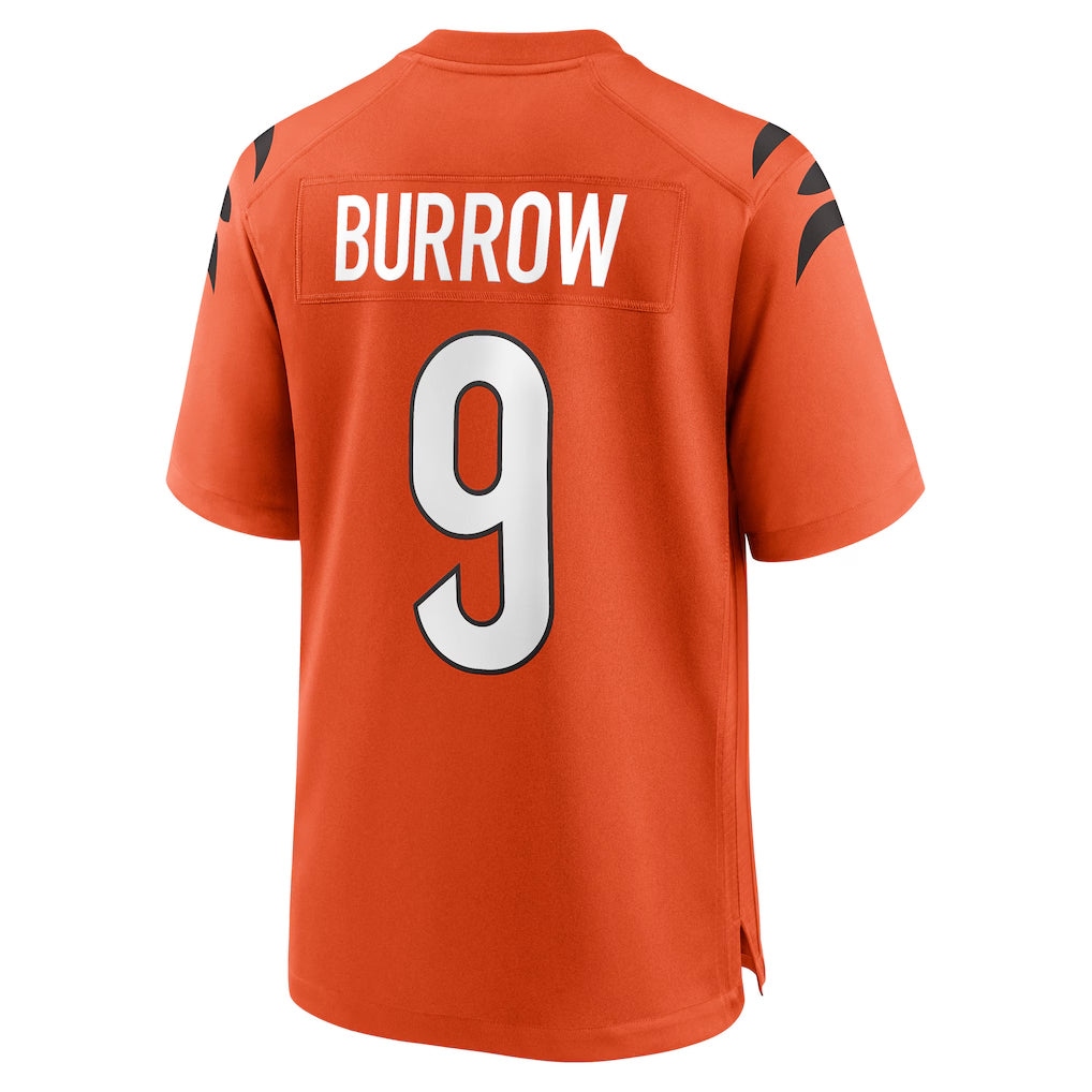 Vanessashop C.Bengals #9 Joe Burrow Player Orange Home Game Stitched Jerseys