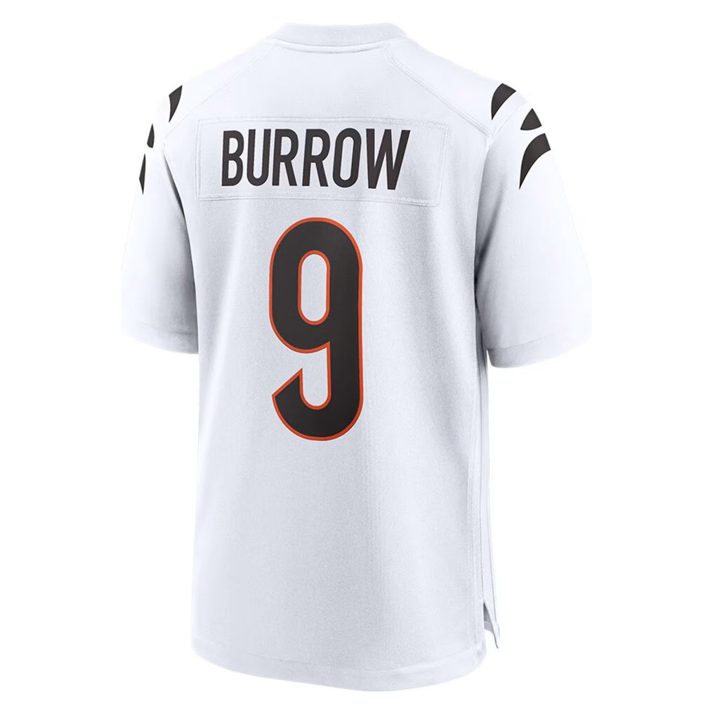 Vanessashop C.Bengals #9 Joe Burrow Player White Home Game Stitched Jerseys