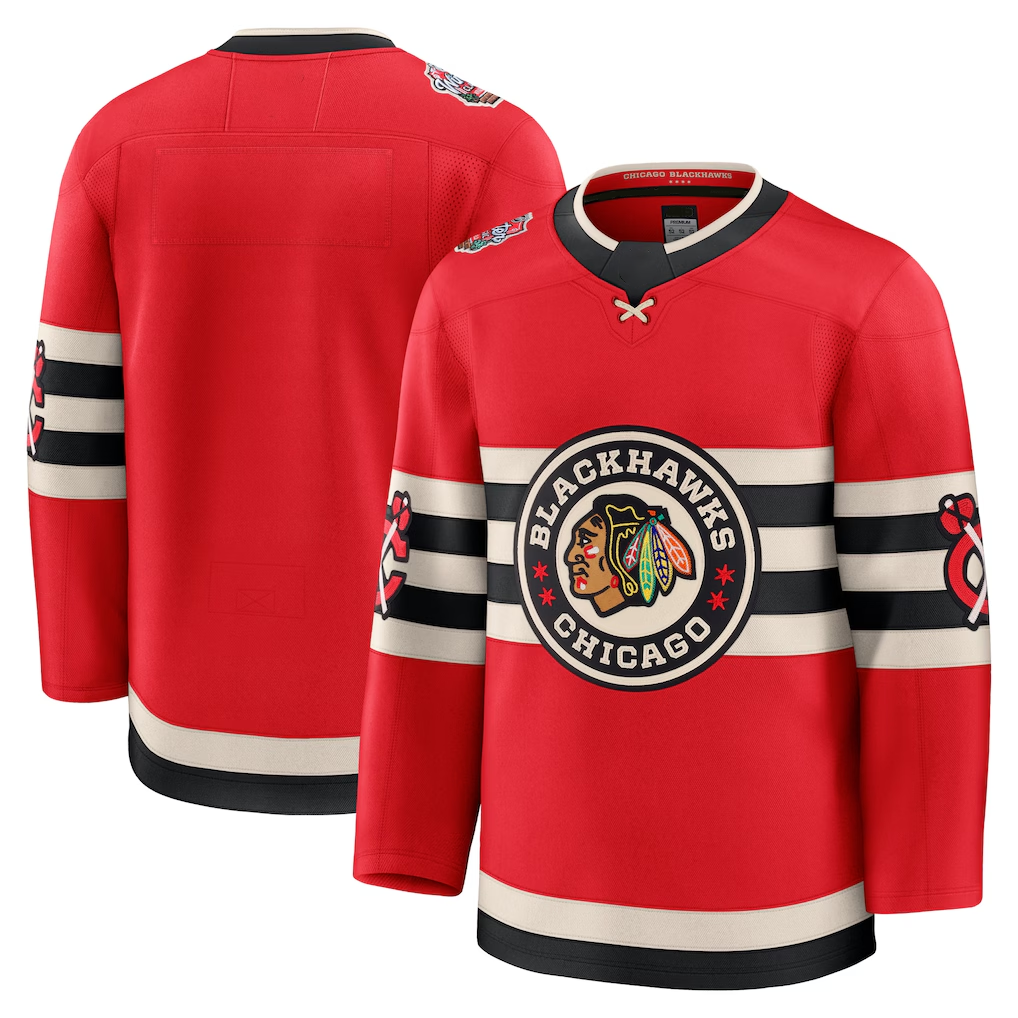Vanessashop C.Blackhawks Red 2025 Winter Classic Premium Jerseys