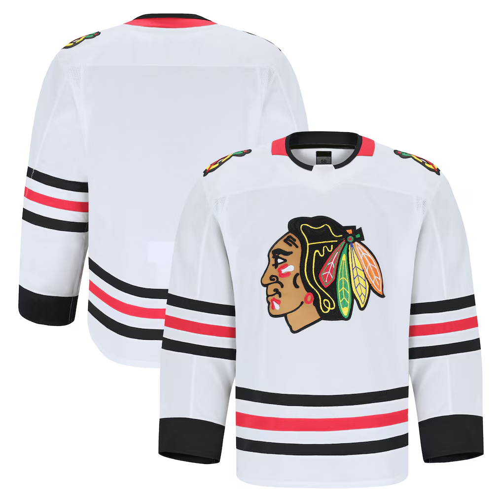 Vanessashop C.Blackhawks White Away Authentic Pro Jerseys