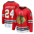 Vanessashop C.Blackhawks #24 Sam Lafferty Red Centennial Breakaway Player Jerseys