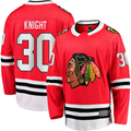 Vanessashop C.Blackhawks #30 Spencer Knight Red Home Breakaway Jerseys