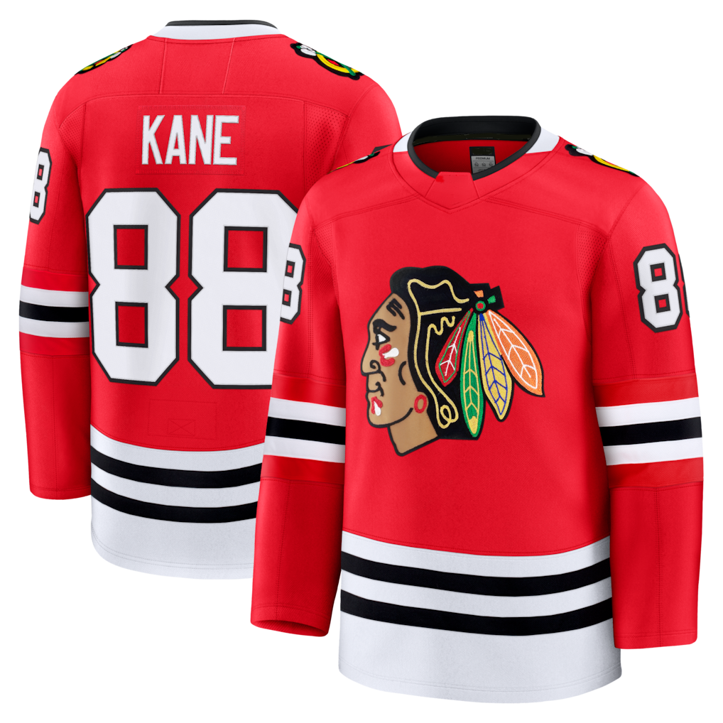 Vanessashop C.Blackhawks #88 Patrick Kane Red Premium Jerseys