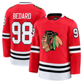 Vanessashop C.Blackhawks #98 Connor Bedard Red Home Premium Jerseys