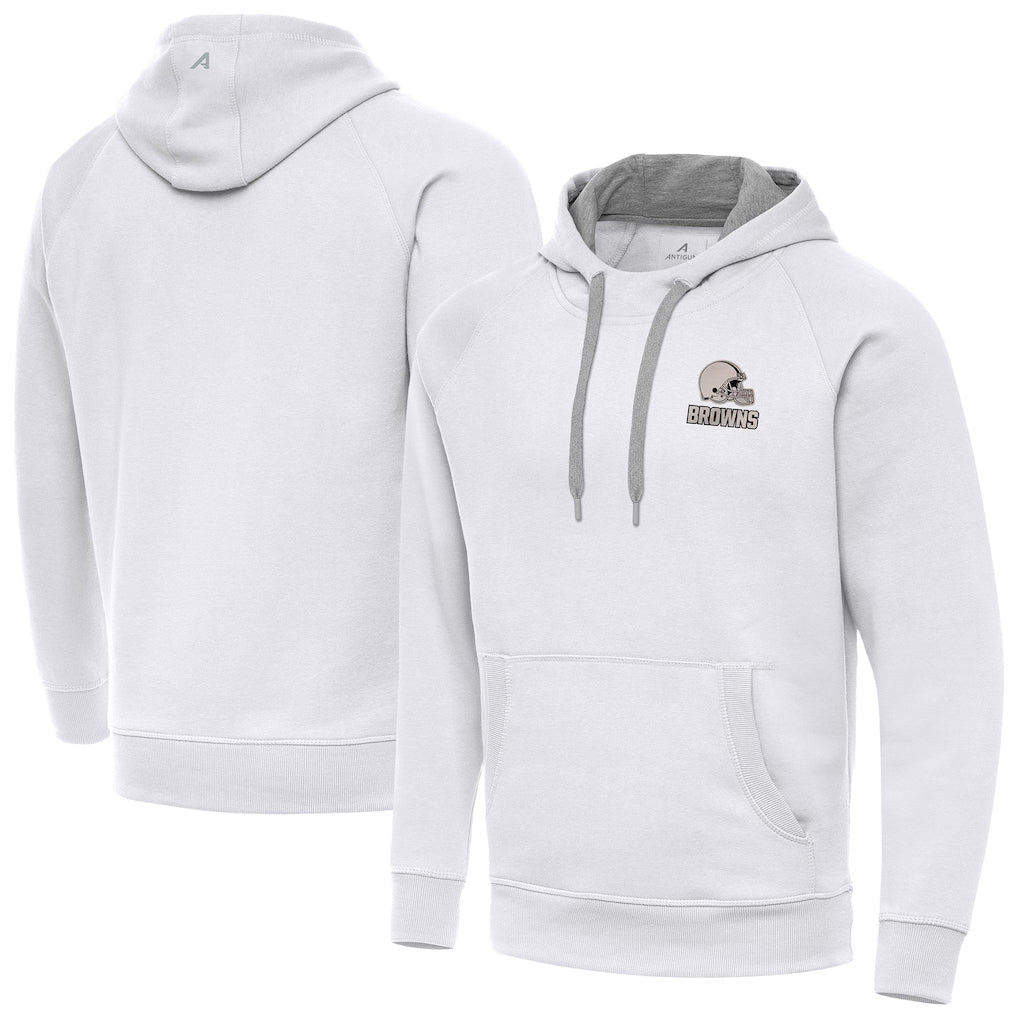Vanessashop C.Browns White Brushed Carbon Pullover Hoodie Blank Player Limited Stitched Jerseys