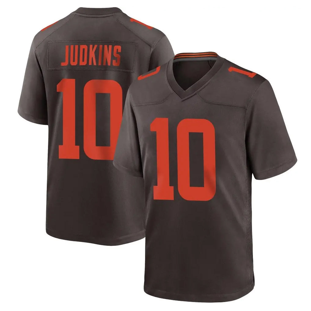Vanessashop C.Browns #10 Quinshon Judkins Player Brown Alternate Home Game Stitched Jerseys