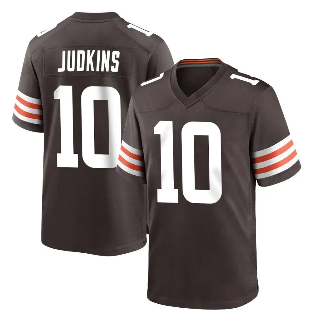 Vanessashop C.Browns #10 Quinshon Judkins Player Brown Home Game Stitched Jerseys