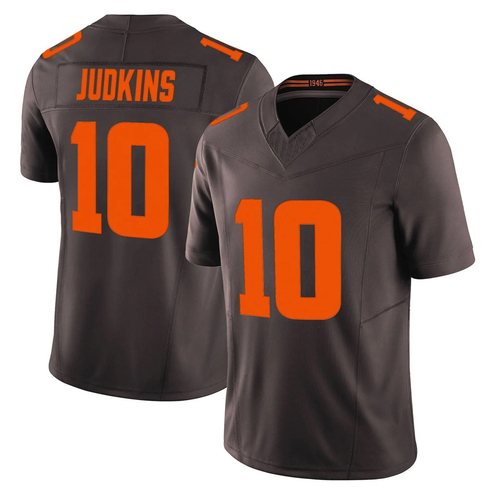 Vanessashop C.Browns #10 Quinshon Judkins Player Brown Limited Vapor F.U.S.E. Alternate Game Stitched Jerseys