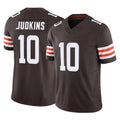 Vanessashop C.Browns #10 Quinshon Judkins Player Brown Vapor F.U.S.E. Limited Home Game Stitched Jerseys