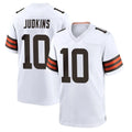 Vanessashop C.Browns #10 Quinshon Judkins Player White Home Game Stitched Jerseys