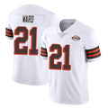 Vanessashop C.Browns #21 Denzel Ward Player White Limited  Vapor 1946 Collection Alternate Game Stitched Jerseys
