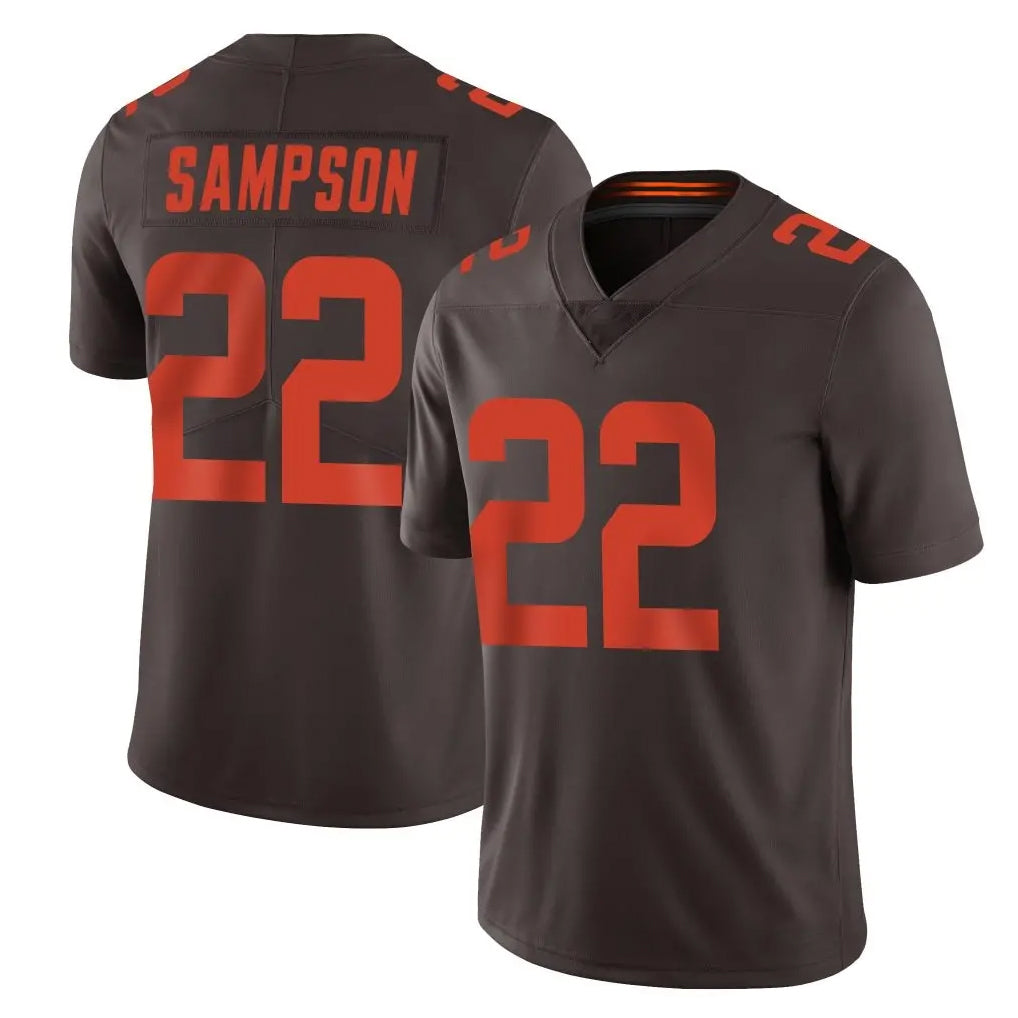 Vanessashop C.Browns #22 Dylan Sampson Player Browns Color Rush Limited Home Game Stitched Jerseys