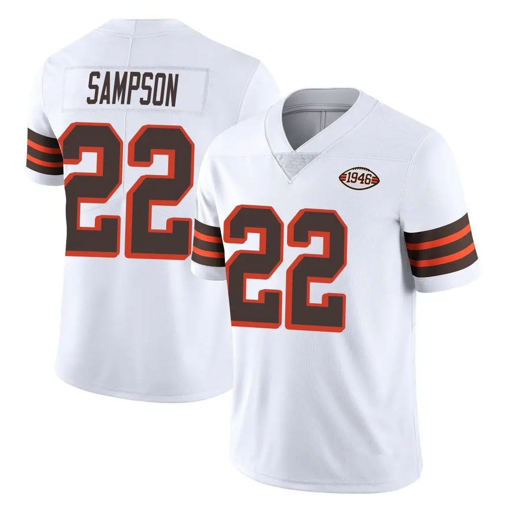 Vanessashop C.Browns #22 Dylan Sampson Player White Limited  Vapor 1946 Collection Alternate Game Stitched Jerseys