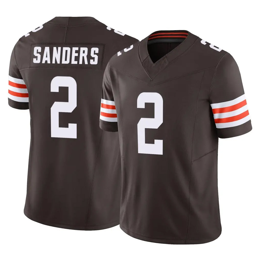 Vanessashop C.Browns #2 Shedeur Sanders Player Brown Vapor F.U.S.E. Limited Home Game Stitched Jerseys