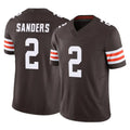 Vanessashop C.Browns #2 Shedeur Sanders Player Brown Vapor F.U.S.E. Limited Home Game Stitched Jerseys