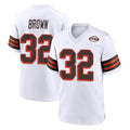 Vanessashop C.Browns #32 Jim Brown Player White Alternate Home Game Stitched Jerseys