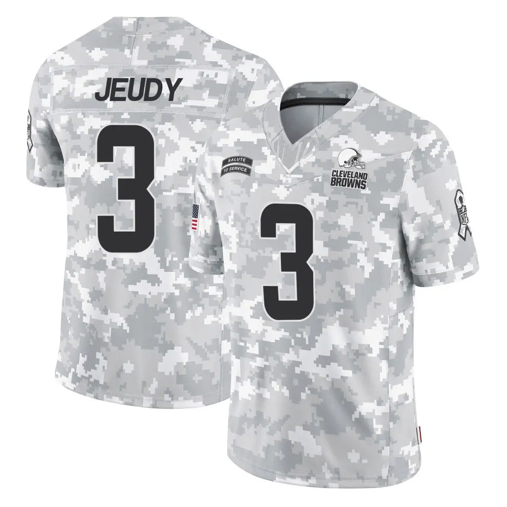Vanessashop C.Browns #3 Jerry Jeudy Player Arctic Camo Salute to Service Limited Home Game Stitched Jerseys