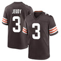 Vanessashop C.Browns #3 Jerry Jeudy Player Brown Home Game Stitched Jerseys