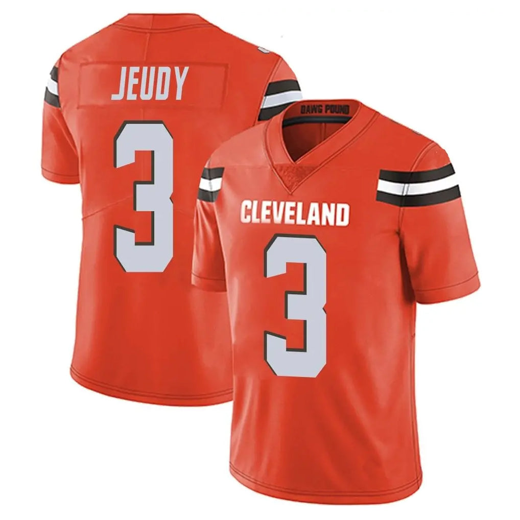 Vanessashop C.Browns #3 Jerry Jeudy Player Orange Alternate Vapor Untouchable Limited Home Game Stitched Jerseys