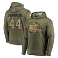 Vanessashop C.Browns #44 Harold Fannin Jr. Player Olive Salute to Service Pullover Hoodies Home Game Stitched Jerseys