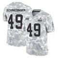Vanessashop C.Browns #49 Carson Schwesinger Player Arctic Camo Salute to Service Limited Home Game Stitched Jerseys