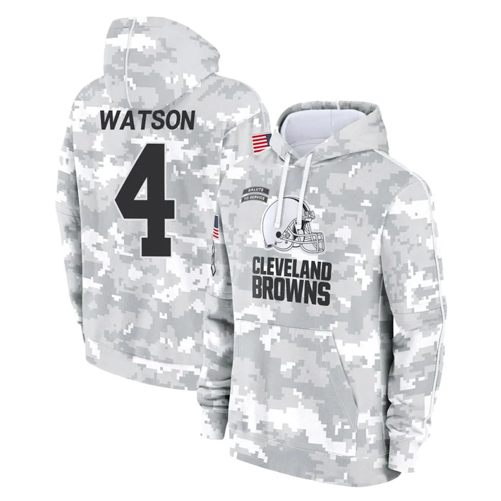 Vanessashop C.Browns #4 Deshaun Watson Player Arctic Camo Salute to Service Hoodies Limited Game Stitched Jerseys