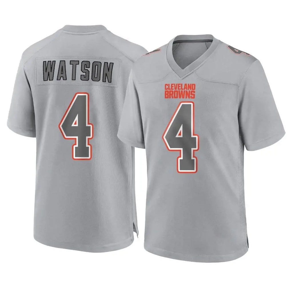Vanessashop C.Browns #4 Deshaun Watson Player Gray Atmosphere Fashion Game Stitched Jerseys