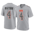 Vanessashop C.Browns #4 Deshaun Watson Player Gray Atmosphere Fashion Game Stitched Jerseys