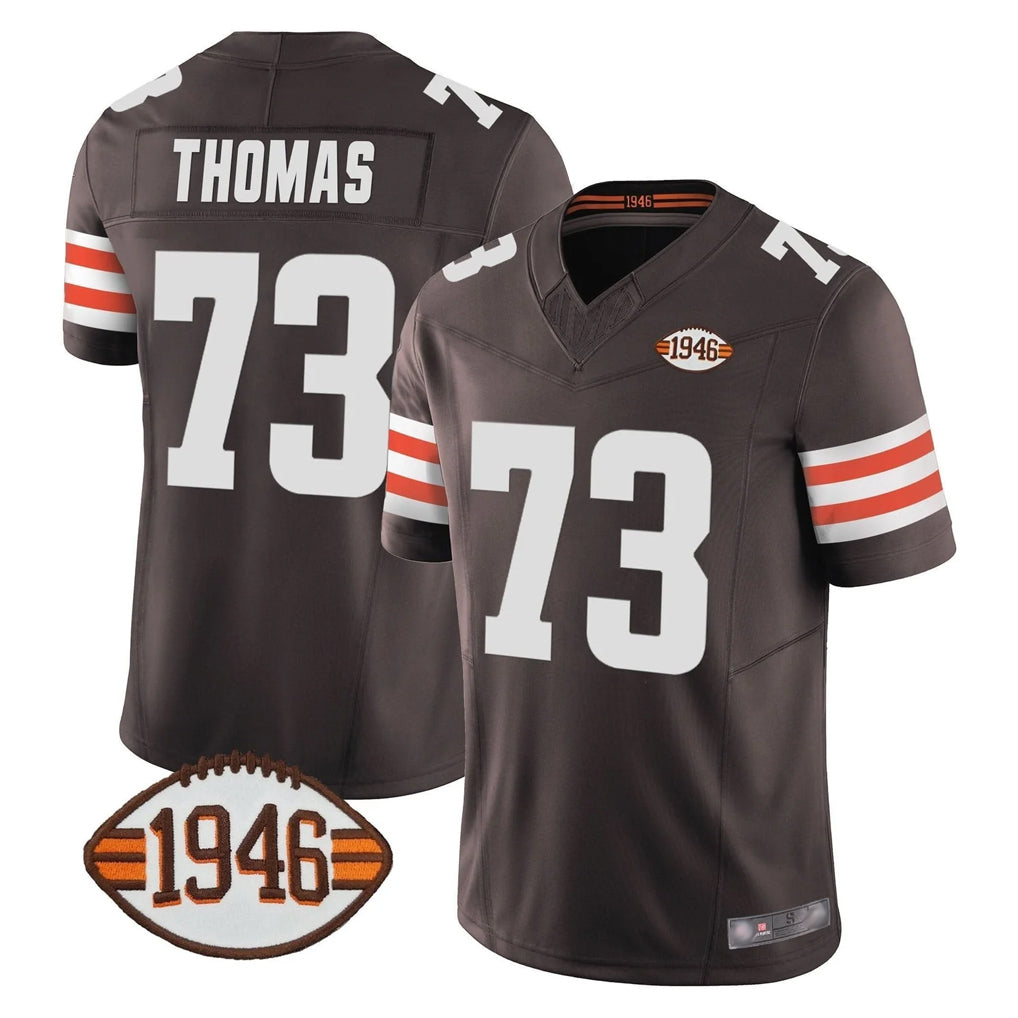 Vanessashop C.Browns #73 Joe Thomas Player Brown Vapor F.U.S.E. Limited Home Game Stitched Jerseys
