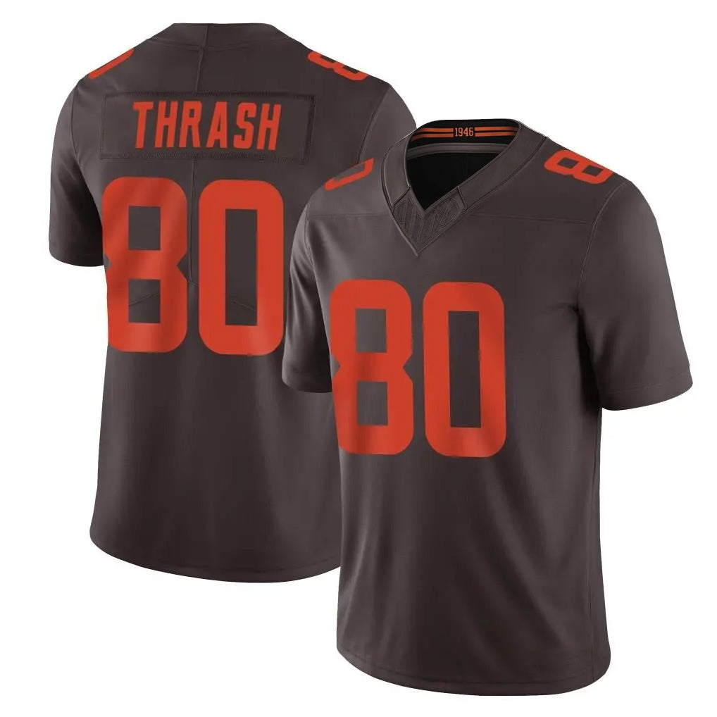 Vanessashop C.Browns #80 Jamari Thrash Player Brown Limited Vapor F.U.S.E. Alternate Game Stitched Jerseys