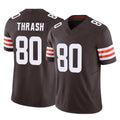 Vanessashop C.Browns #80 Jamari Thrash Player Brown Vapor F.U.S.E. Limited Home Game Stitched Jerseys