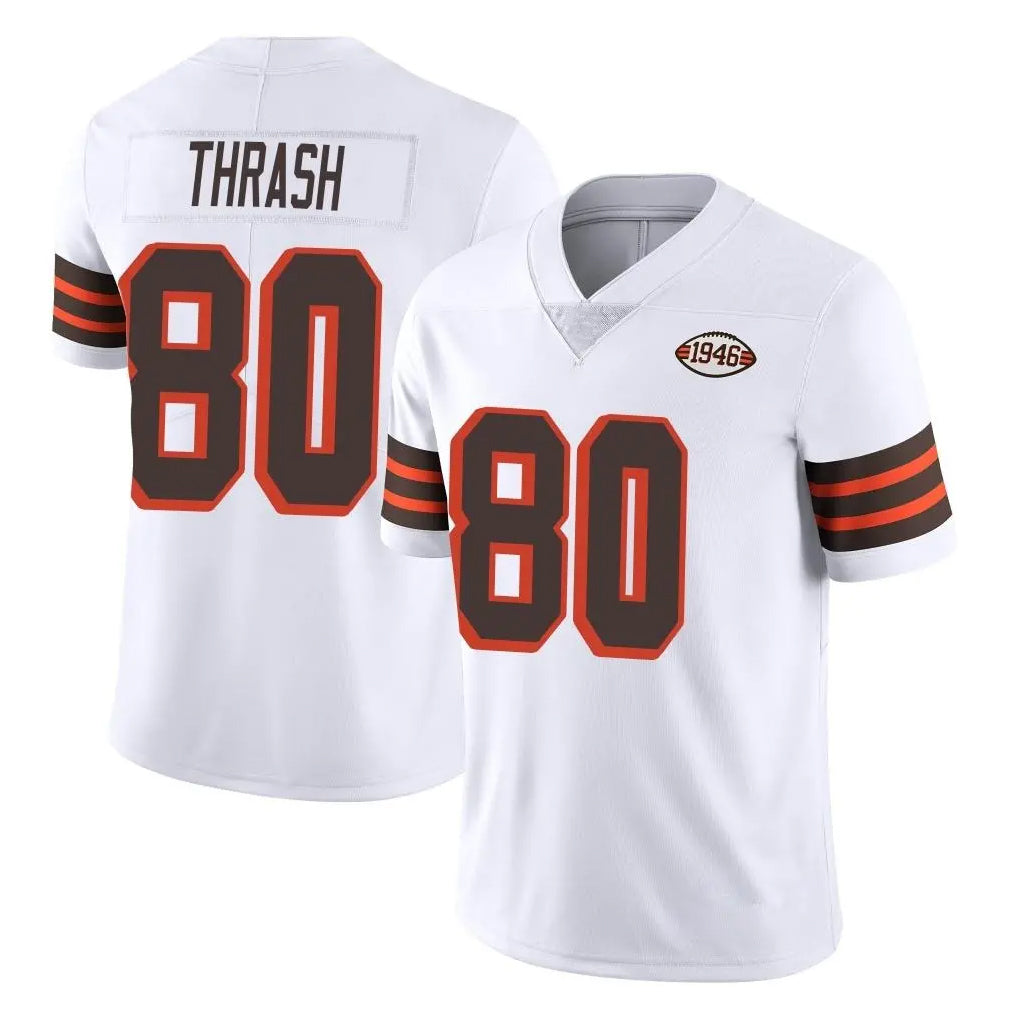 Vanessashop C.Browns #80 Jamari Thrash Player White Limited  Vapor 1946 Collection Alternate Game Stitched Jerseys
