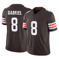 Vanessashop C.Browns #8 Dillon Gabriel Player Brown Vapor F.U.S.E. Limited Home Game Stitched Jerseys