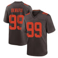 Vanessashop C.Browns #99 Julian Okwara Player Brown Alternate Home Game Stitched Jerseys