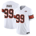 Vanessashop C.Browns #99 Julian Okwara Player White Limited Vapor F.U.S.E. Alternate Game Stitched Jerseys