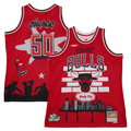Vanessashop C.Bulls Mitchell & Ness x Tats Cru Red Hardwood Classics Fashion Jerseys
