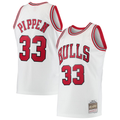 Vanessashop C.Bulls #33 Scottie Pippen Mitchell & Ness White Hardwood Classics Swingman Jerseys