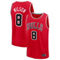 Vanessashop C.Bulls #8 Caleb Wilson  Red 2026 Draft First Round Pick Fast Break Jerseys - Icon Edition