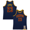 Vanessashop C.Cavaliers #23 LeBron James Mitchell & Ness Navy Big & Tall 201516 Swingman Jerseys