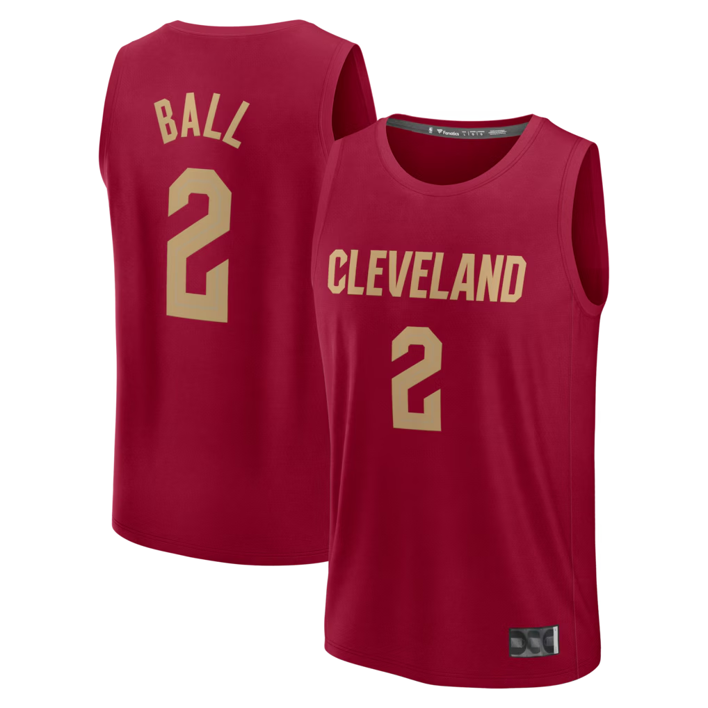 Vanessashop C.Cavaliers #2 Lonzo Ball  Wine Fast Break Replica Jerseys - Icon Edition