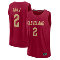 Vanessashop C.Cavaliers #2 Lonzo Ball  Wine Fast Break Replica Jerseys - Icon Edition