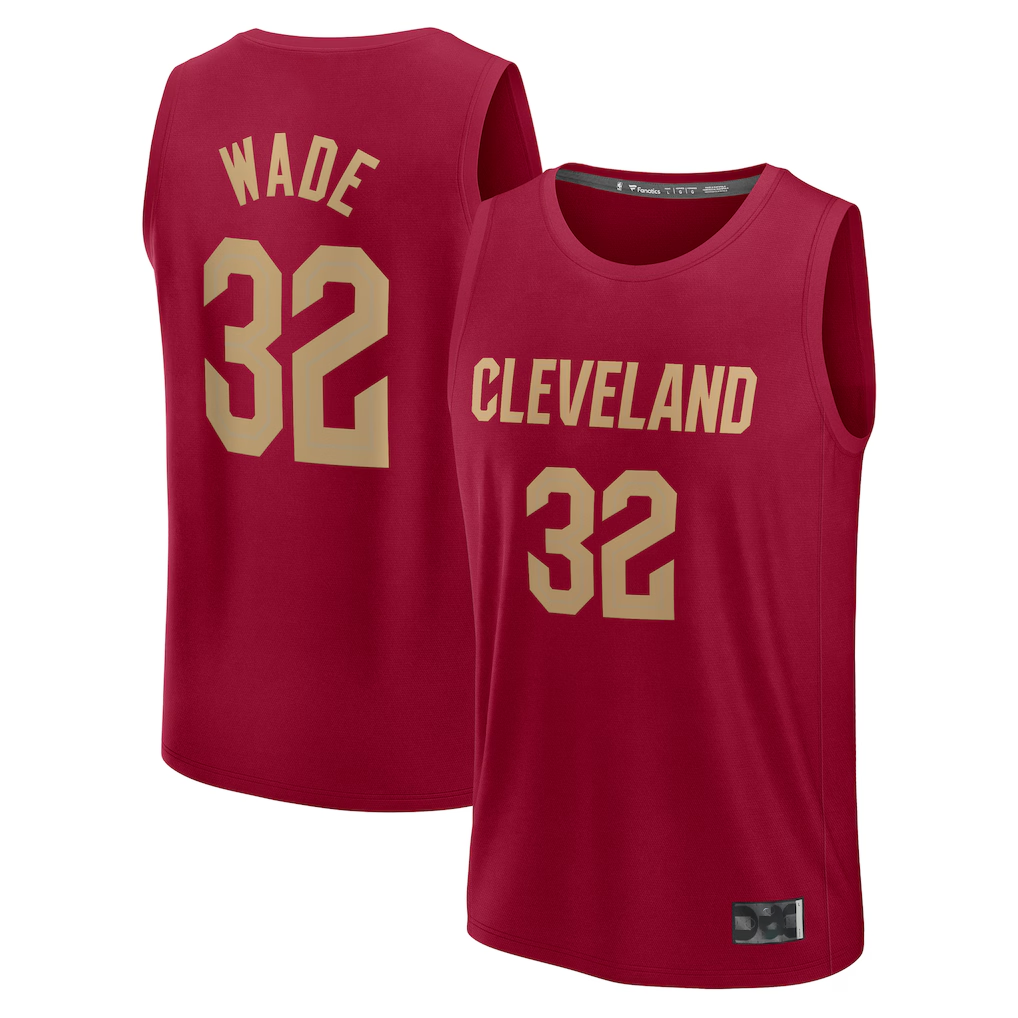 Vanessashop C.Cavaliers #32 Dean Wade  Wine Fast Break Player Jerseys - Icon Edition