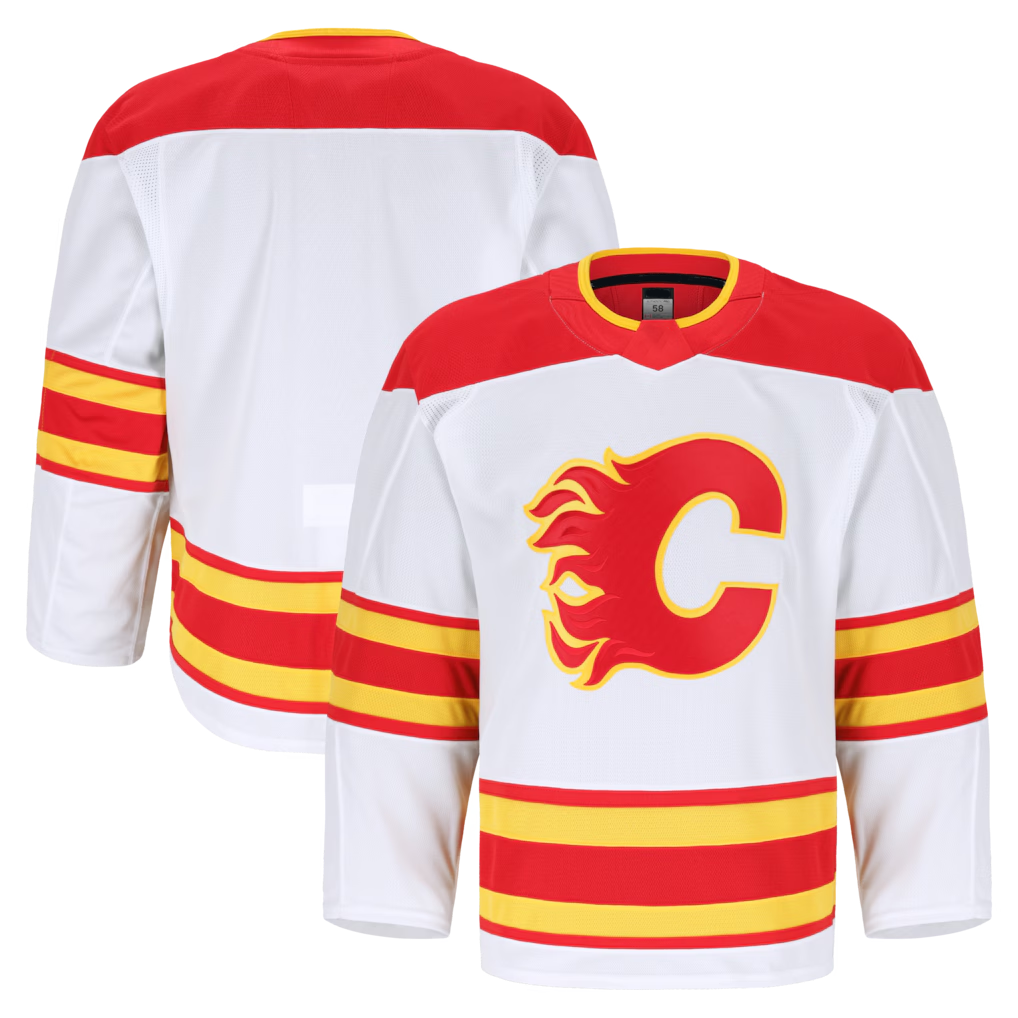 Vanessashop C.Flames White Away Authentic Pro Jerseys