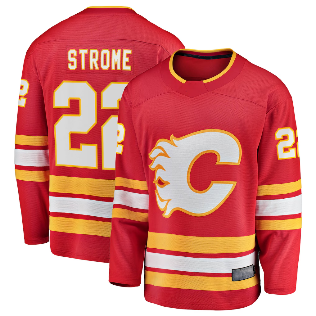 Vanessashop C.Flames #22 Ryan Strome Red Home Breakaway Jerseys