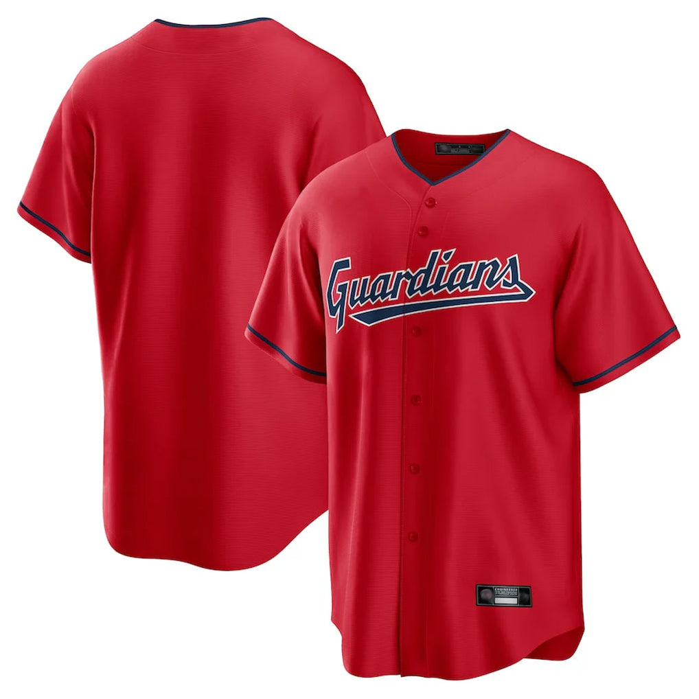 Vanessashop C.Guardians Red Home Game Blank Player Stitched Jerseys