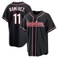 Vanessashop C.Guardians #11 Jose Ramirez Player Black Fashion Out Home Game Stitched Jerseys