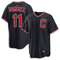 Vanessashop C.Guardians #11 Jose Ramirez Player Navy Home Game Stitched Jerseys