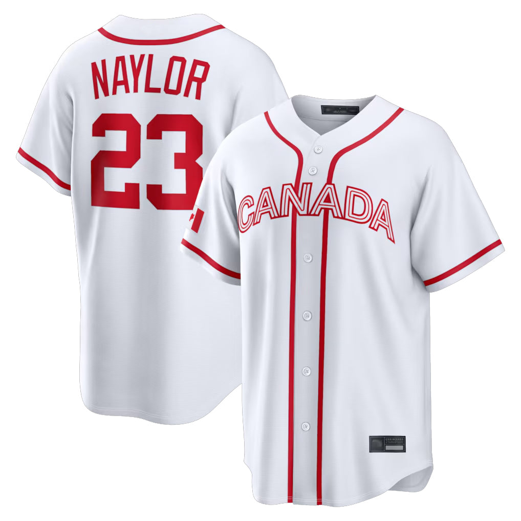Vanessashop C.Guardians #23 Bo Naylor Player White World Classic Home Game Stitched Jerseys