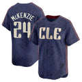 Vanessashop C.Guardians #24 Triston McKenzie Player Navy City Connect Limited Home Stitched Jerseys